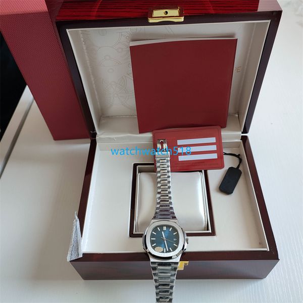 

tr factory mens watch super quality 5711/1a 010 40mm sport silver case dial automatic movement mechanical 904l stainless steel nice experien, Slivery;brown