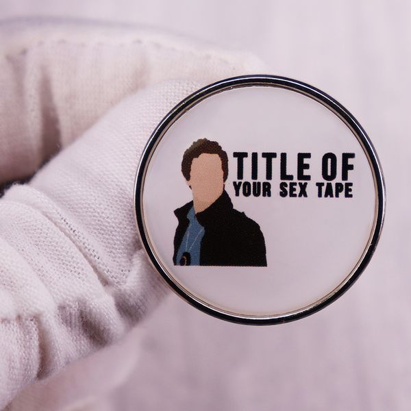 

title of your tape brooch enamel pins badge, Blue