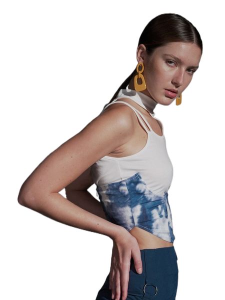 

x camille juge tie dye corset without d8xp#, Black;red