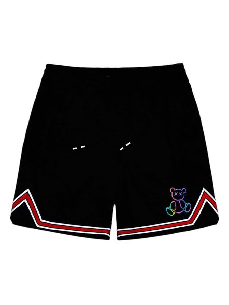 

men reflective cartoon graphic track shorts x1lv#, White;black