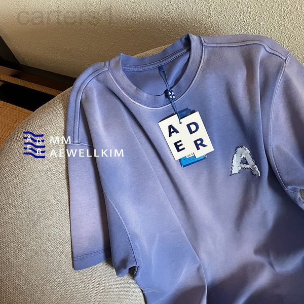 

women's t-shirt designer korea chao brand ader short sleeve t-shirt men's and women's same tie dye gradient embroidery loose, White