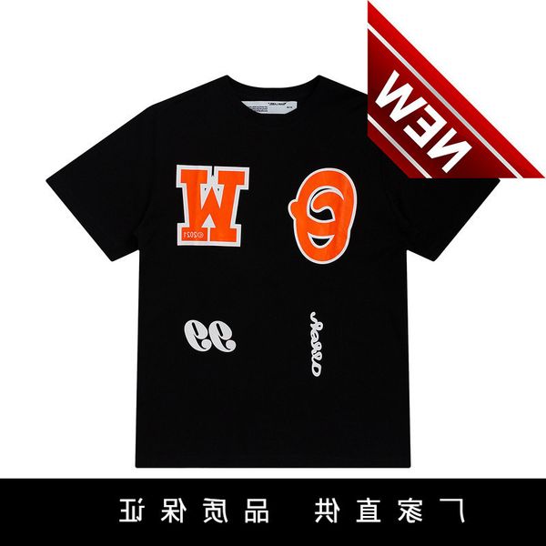 

50% off discount chao brand of99 arrow hair bubble printing short ow loose round neck casual men and women half sleeve t-shirt, White;black