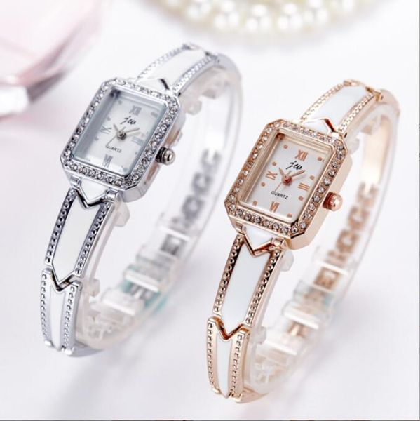 Women Watches New Square Diamond Diamond Gold Silver Ladies Bracelet Watch Gril Crystal Bracelet Bleartz Dress Watchwatch Feminino Relógio