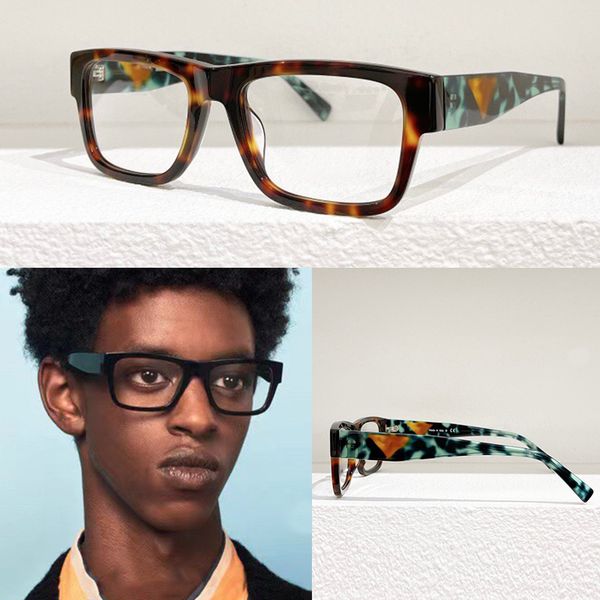 Klassische Symbole-Brille, quadratischer Rahmen, modische Retro-Optik, geometrisch, türkisfarbene Bügel, Herren SPR15Y-F, Damenbrille, gute Qualität, Markendesigner-Brille