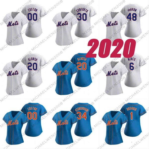 

pete alonso women lady 2020 jeff mcneil brandon nimmo michael conforto wilson ramos jacob degrom noah syndergaard marcus stroman matz jersey, Black