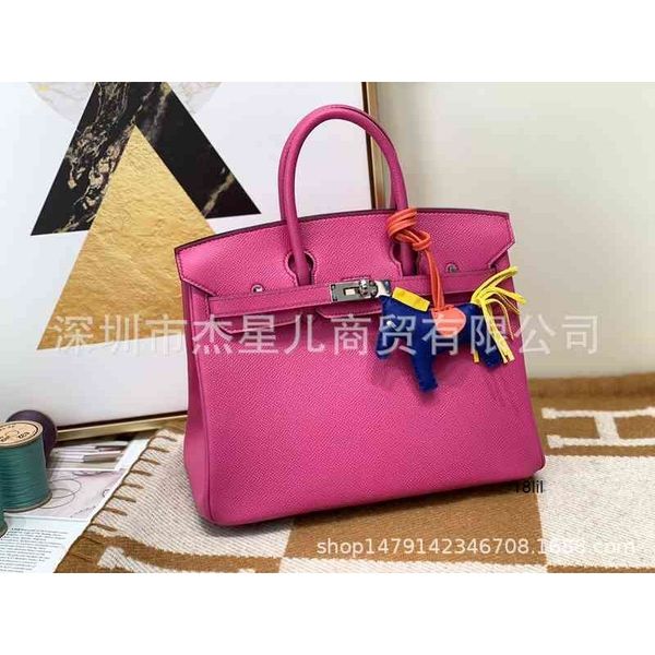 

birkins designer handbags zeng zengchun hand stitched famil portable women's bk2530epsom leather ostrich 9i magnolia powder 18lil