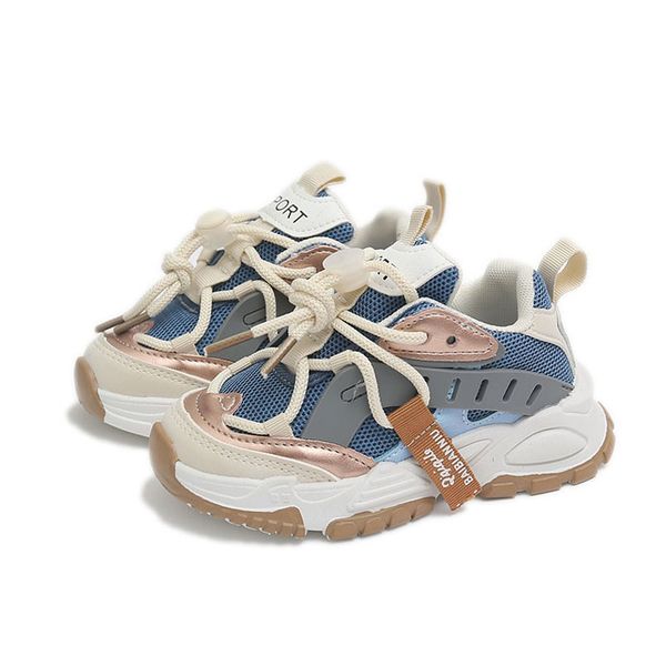 

kids athletic childrens shoes baby sneakers boys girls footwear running sports spring mesh hollow breathable casual e1883, Black