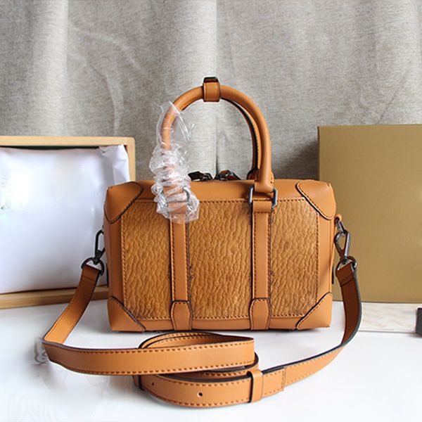 

classic pillow large capacity letter boston bag single shoulder bag messenger handbags black business trip commuter package cowhide portable