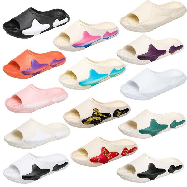

designer slipper kany men eva rubber woman triple beige resin desert sand pattern slippers mens womens west slides large size 36-47, Black