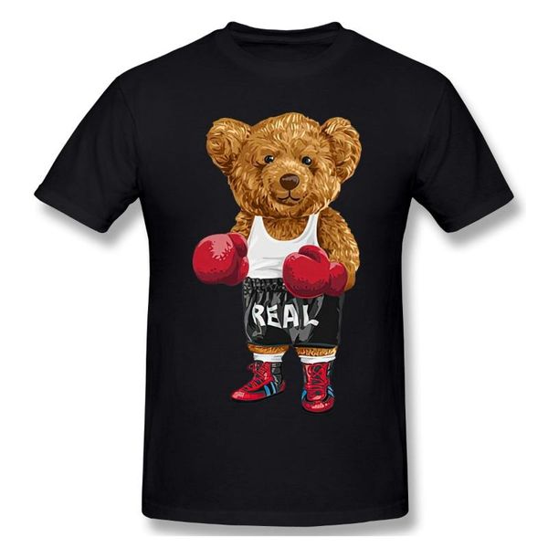 T-shirt da uomo Personalità Boxe Teddy Bear T-shirt T-shirt Harajuku Grafica Tshirt Marche Tee TopUomo