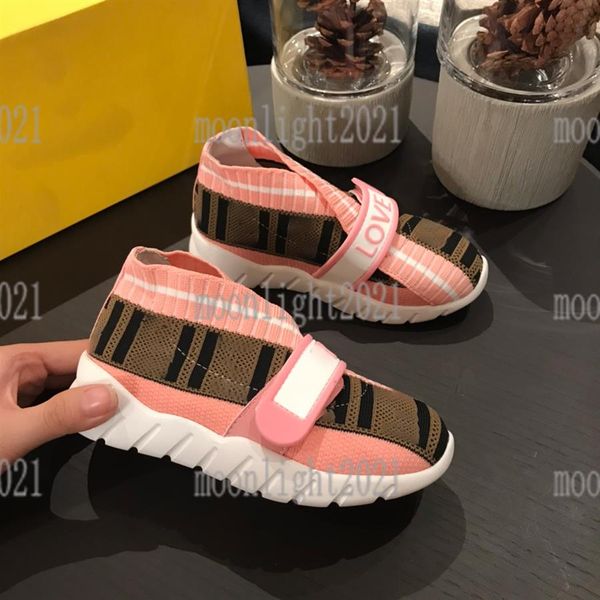 

22ss spring sock-shoes new kids sports sneaker running shoes retro girls sneakers velcro toddler shoes imported classic canvas sho307g, Black;red