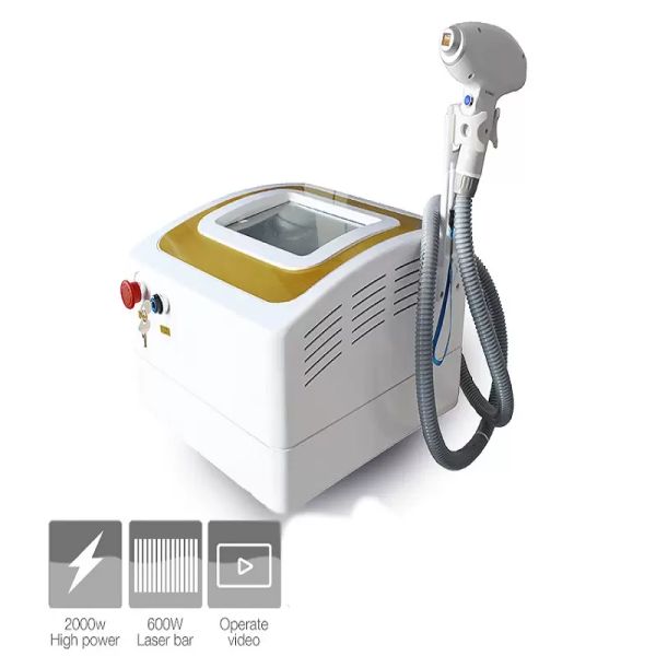

latest professional laser hair removal 600w macro channel 808 diode skin rejeuvnation machine painless 808nm diode with ce, Black