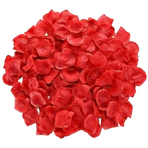 500/1000 PCS Petali di fiori di rosa di seta per la decorazione di nozze Fiore artificiale romantico Rosso Bianco Blu Accessori per San Valentino