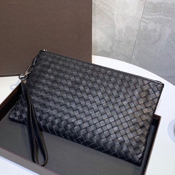 

hh luxurious genuine leather sheepskin weave clutch bag women's men tote crossbody bags luxury designer weave fashion wallet sunrise pa