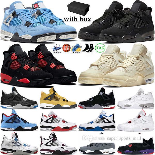 

2022 men women basketball shoes 4 4s red thunder sail black cat white oreo pure money infrared zen master metallic purple cool grey cactus