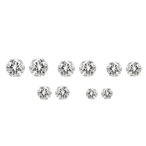 

crystal simulated stud earrings set women jewelry accessories piercing ball stud earring kit bijuteria broncos, Golden;silver