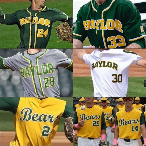 

ncaa baylor bears baseball stitched jersey 40 paul dickens 37 chase wehsener 1 cole haring 14 josh bissonette 2 nick loftin richard cunningh, Black