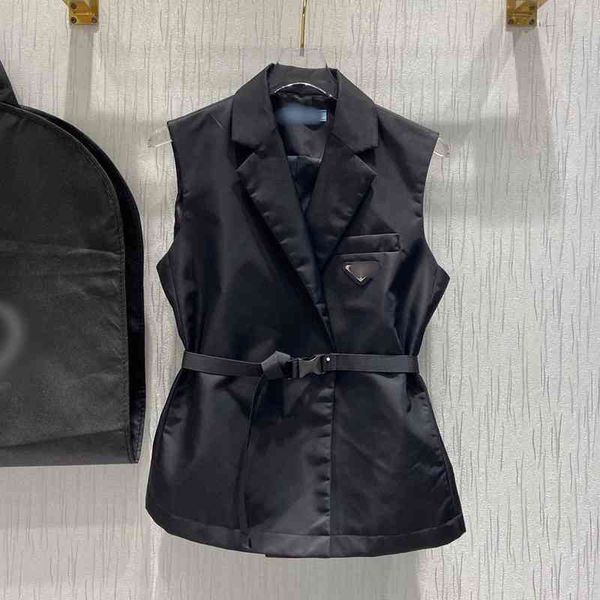 

triangle spring and summer new product three dimensional cutting letter elastic belt sleeveless solid color suit waistcoat, White;black
