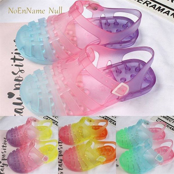 Sandálias de Gladiador de Baby de verão casual respirável shoestromanshoespvc Beachchildrens color Sandals Sandals Baotou Shoes 220621