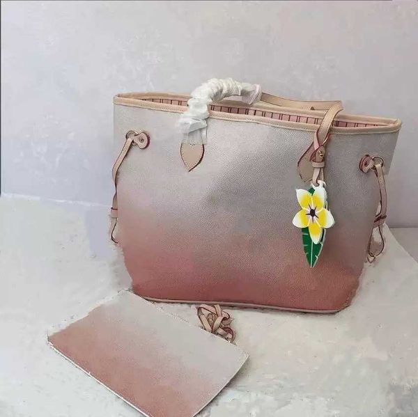 

hh m57640 duplex printing handbags woman shoulder bag designers leather flowers handbag classic women on the go shopping tote fashion duffel