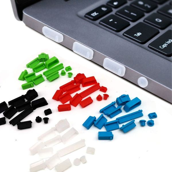 Celular Anti -Dust Gadgets 2 Conjuntos Universal Notebook Plug 26pcs Laptop Stopper à prova de pó Interface USB Interface Tampa à prova d'água