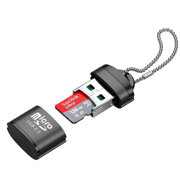 Lettore di schede Micro SD/TF USB 2.0 Mini lettore di schede di memoria per telefoni cellulari Adattatore USB ad alta velocità per accessori per laptop