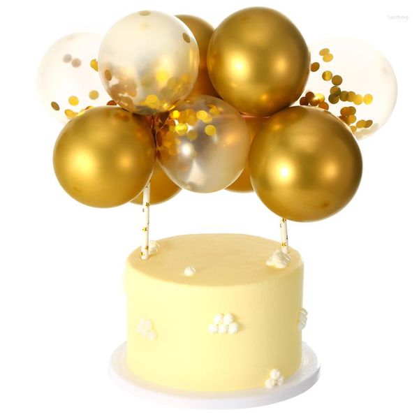 Superture festive Altri feste Topper Balloon DECO DECOUNT DECORAZIONI DEL BAILNO BAGNI BASSAGGIO BALLON GOLDO CAKETOPPER