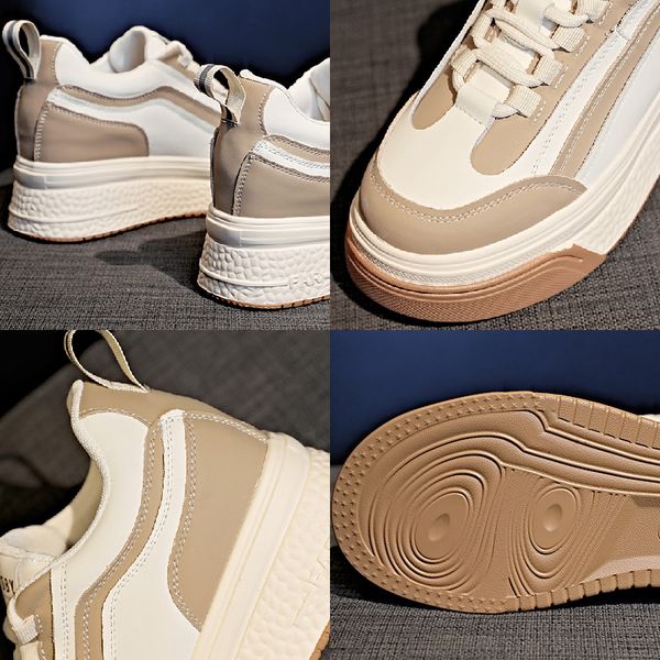 

7.5cm genuine leather platform wedge sneakers women shoes breathable summer shoes casual fashion sneakers skateboard shoes, Black;yellow