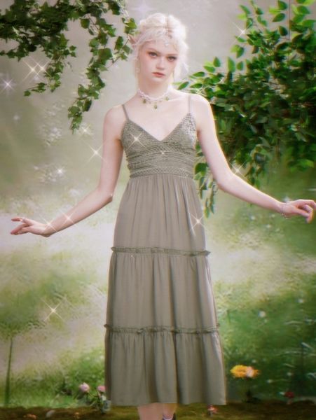 

romwe frill trim cami dress 47ai#, Black;gray