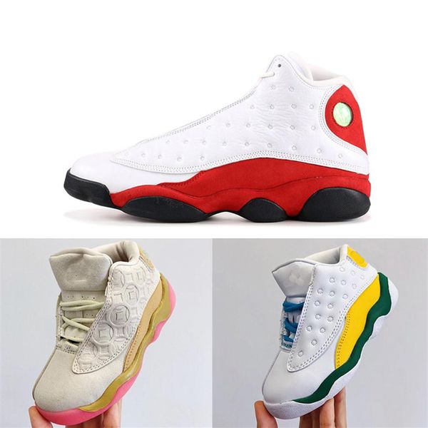 

childrens fashion jumpman new 13 13s island kids girls basketball shoes designer playground hyper royal bred flint he got game luc205z, Black