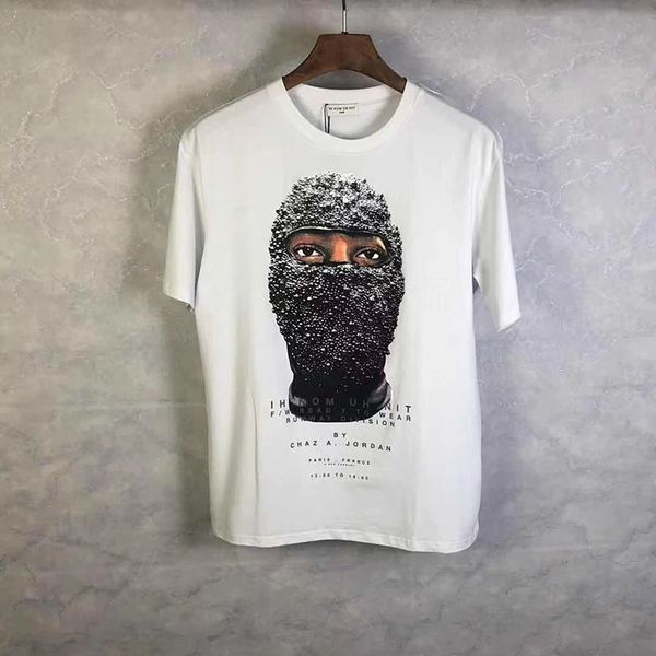 Hip Hop ih nom uh nit RELAXED T shirt SS Yaz Tarzı Erkek Kadın İnci Maske Baskılı Üst Tees 220616