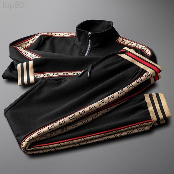 

men's hoodies & sweatshirts designer 2021 spring and autumn street hip hop men's baseball collar casual sports suit arra, Black
