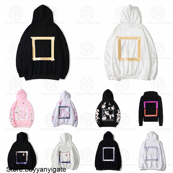 

offs hoodies brand classic paint arrow hip hop painted designers cotton winter, Black