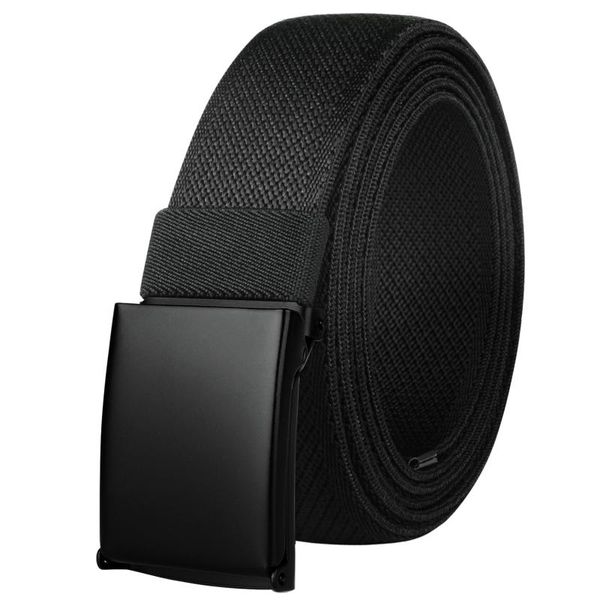 Gürtel Drizzte Herren Plus Size BigTall 100cm bis 180cm 39''-71'' Long Stretch Nylon Web Waistband BlackBelts