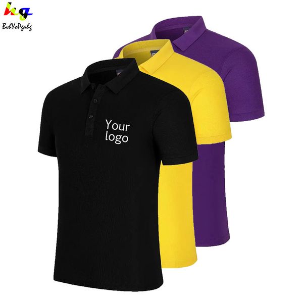 

customizeddiy polo shirt men and women custom shortsleeved casual advertising shirt polo shirt 220609, White;black