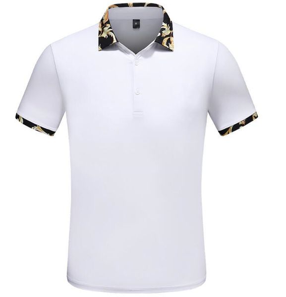 Luxuriöses, lässiges Herren-T-Shirt, atmungsaktives Polo-Wear-Designer-Kurzarm-T-Shirt aus 100 % Baumwolle, hochwertige Großhandelsgröße in Schwarz und Weiß, Größe M-3XL @06