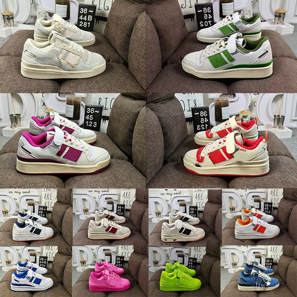 

shoes ad forum low 84 designer sneakers men women bad bunny buckle brown easter egg amber pink at home white green off flat