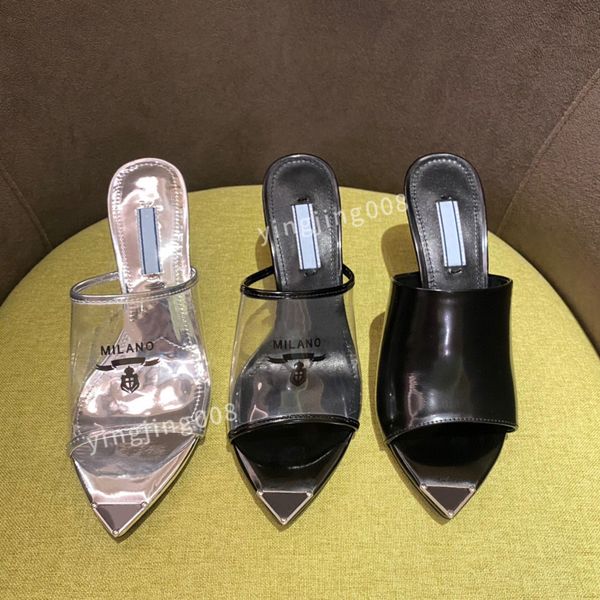 

2022 classics woman shoes slipper leather flat sandals fashion slides slide rubber ladies beach women slippers dress shoes size35-42 hx22031, Black