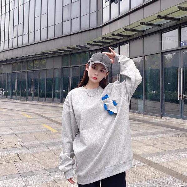 

2022 1 men women couple pocket sweatshirt, Black;brown