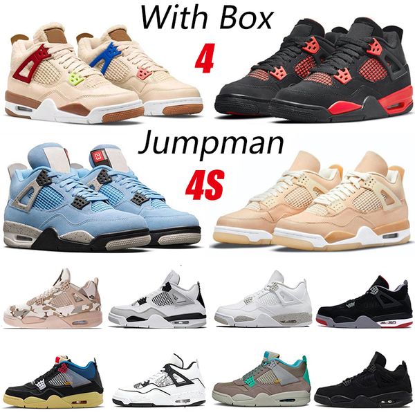 

2023 men 4s basketball shoes pine green white oreo university blue mocha seafoam black cat trainers women sports sneakers 0xar