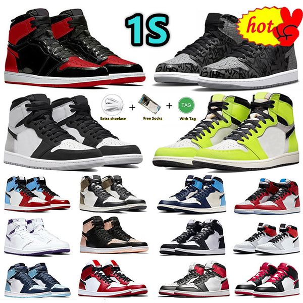 

1 rebellionaire 1s mens basketball shoes visionaire bred patent grey fog fragment university blue hype royal dark mocha shadow men women, Black