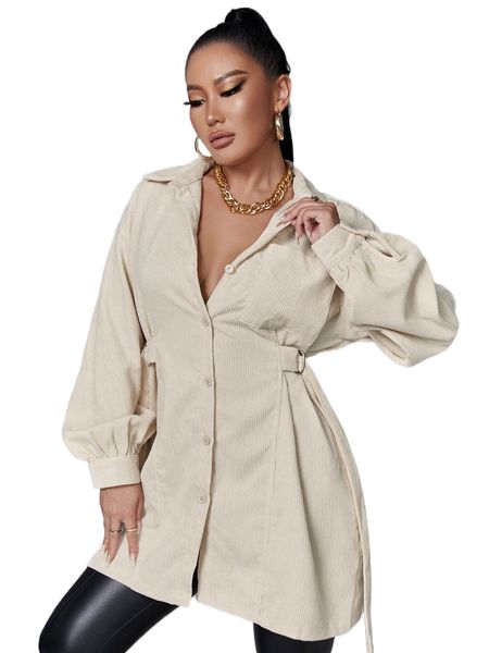 

sxy patched pocket lantern sleeve belted coat g1l2#, Black