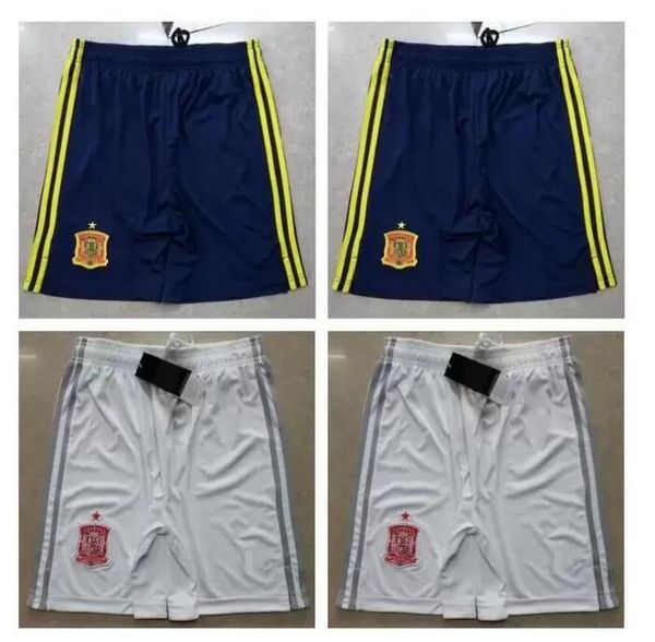 

2020 2021 spain soccer shorts home blue away white asensio isco ramos morata football pants 20 21 espana camisetas pique iniesta diego costa, Black;yellow