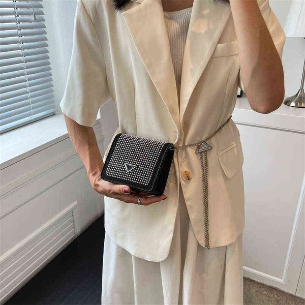 

handbag 2023 new bag red mini lipstick women's summer niche flash diamond messenger