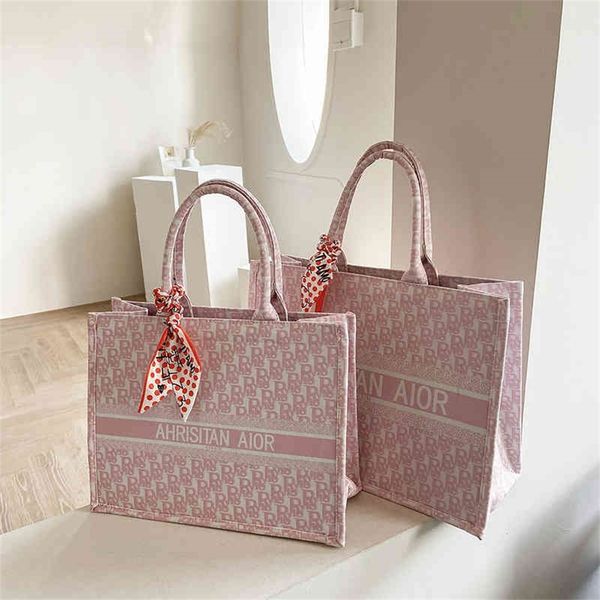 

large capacity women's new fashion versatile ins fashion texture stripe portable tote design purses online
