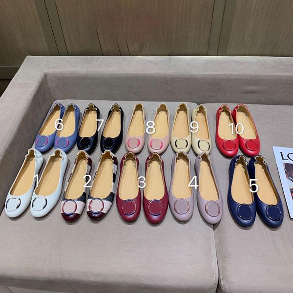 

ladies designer dress shoes luxury round toe dance ballet shoes spring and autumn leather flat casual stampede loafers size 34-42, Black