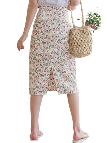 

dazy floral midi pencil skirt j6ef#, Black