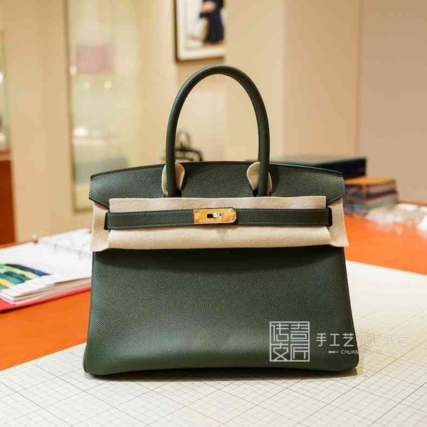 

handbags women birkins platinum epsom leather 6h olive green 30cm gold buckle hand