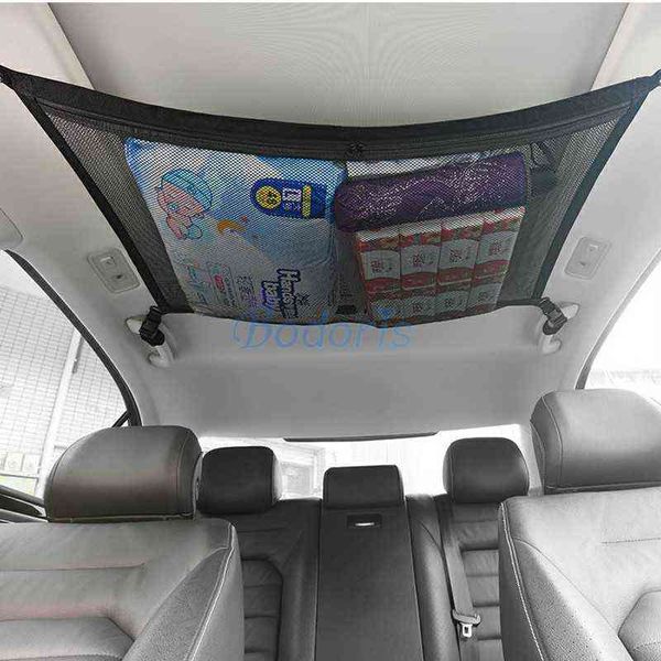 

2pc interior roof storage bag lage mesh net cargo nets car organizer for toyota land cruiser 200 fj 120 150 100 prado accessories y220414