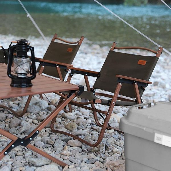 Camp Furniture Outdoor-Campingstuhl, praktisch, zusammenklappbar, für Touristen, Aluminiumhalterung, Bergsteigen, langlebig, für den Garten, Tarnung